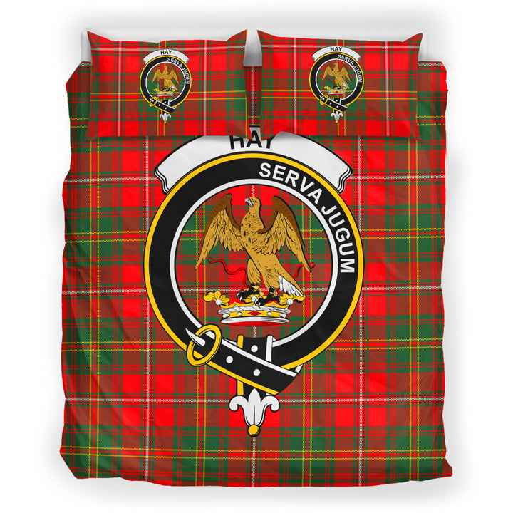 Scottish Hay Clan Crest Tartan Bedding Set Tartan Plaid 2