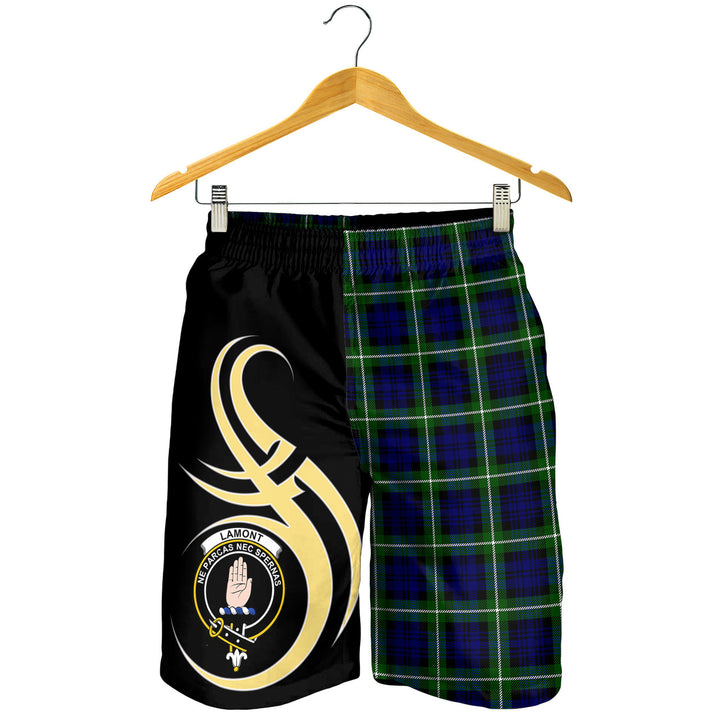 Scottish Lamont Modern Clan Crest Tartan Believe in Me Men's Shorts