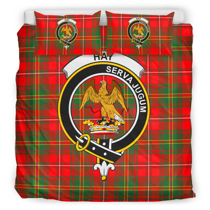 Scottish Hay Clan Crest Tartan Bedding Set Tartan Plaid 3