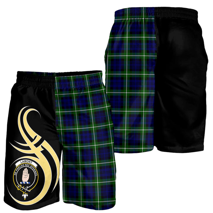 Scottish Lamont Modern Clan Crest Tartan Believe in Me Men's Shorts