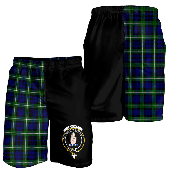 Scottish Lamont Clan Crest Tartan Half of Me Men's Shorts