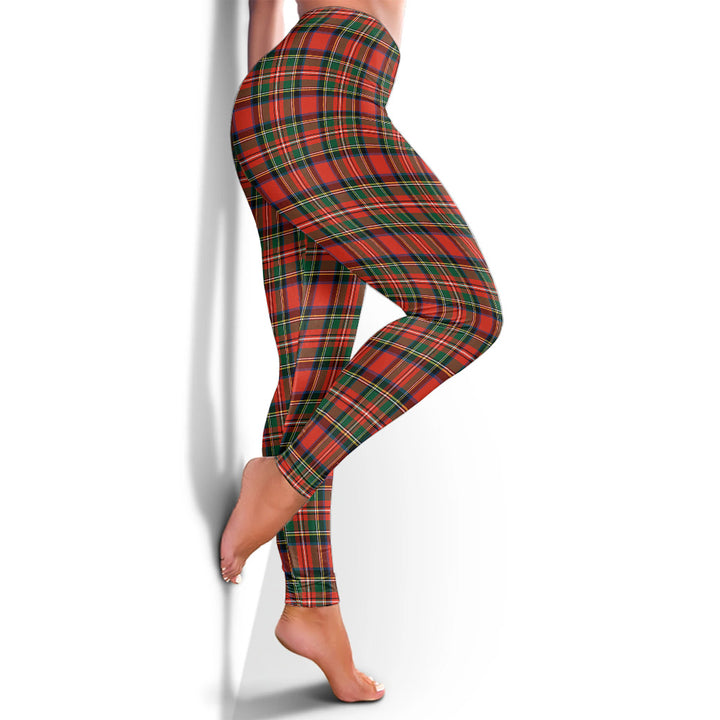 Scottish Stewart Royal Modern Clan Tartan Women Leggings Tartan Plaid 5