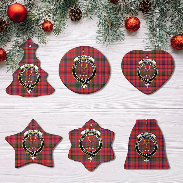 Scottish MacKillop Clan Crest Tartan Ceramic Ornament
