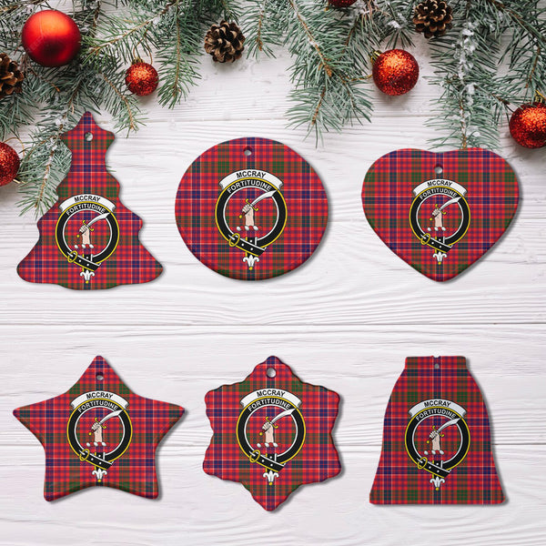 Scottish McCray Clan Crest Tartan Ceramic Ornament