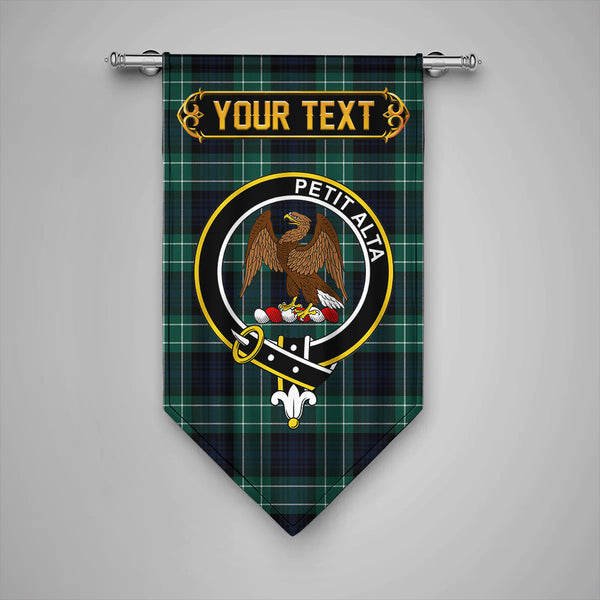 Scottish Abercrombie Modern Clan Crest Tartan Gonfalon Custom Personalized Tartan Plaid