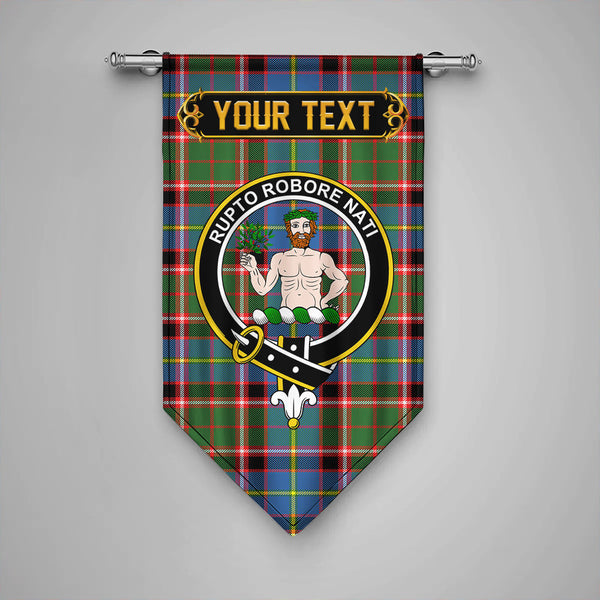 Scottish Aikenhead Clan Crest Tartan Gonfalon Custom Personalized Tartan Plaid
