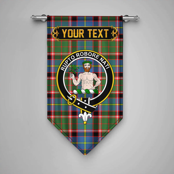Scottish Aikenhead Clan Crest Tartan Gonfalon Custom Personalized Tartan Plaid