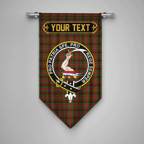 Scottish Ainslie Clan Crest Tartan Gonfalon Custom Personalized Tartan Plaid