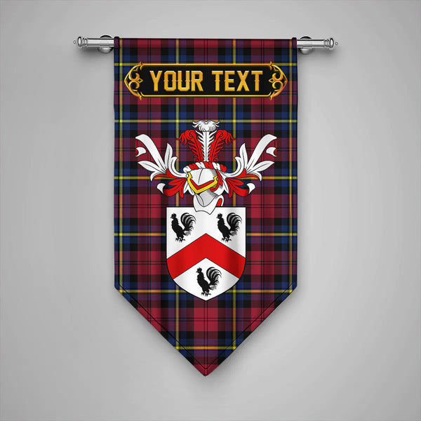 Scottish Aitken Modern Clan Crest Tartan Gonfalon Custom Personalized Tartan Plaid