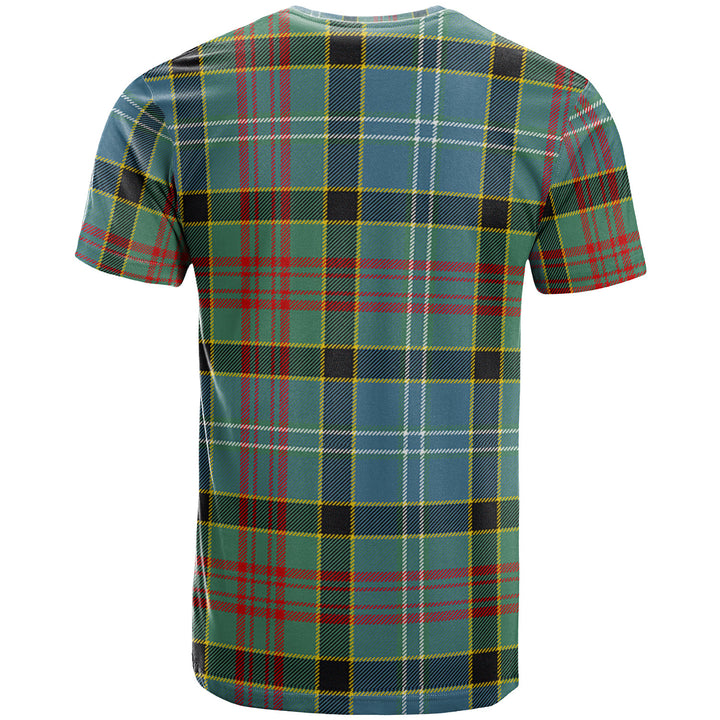 Scottish Caldwell Clan Crest Tartan T-Shirt Back Side Tartan Plaid