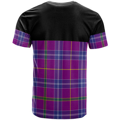 Scottish Jackson Clan Tartan T-Shirt Horizontal Style Back Side Tartan Plaid