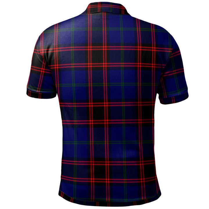 Scottish Home (or Hume) Clan Crest Tartan Polo Shirt Back Side Tartan Plaid