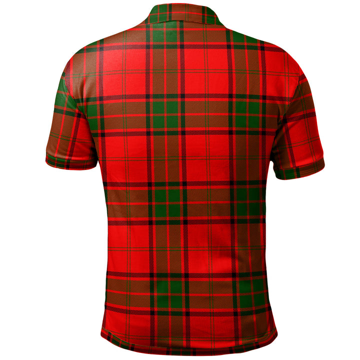 Scottish Adair Clan Crest Tartan Polo Shirt Back Side Tartan Plaid