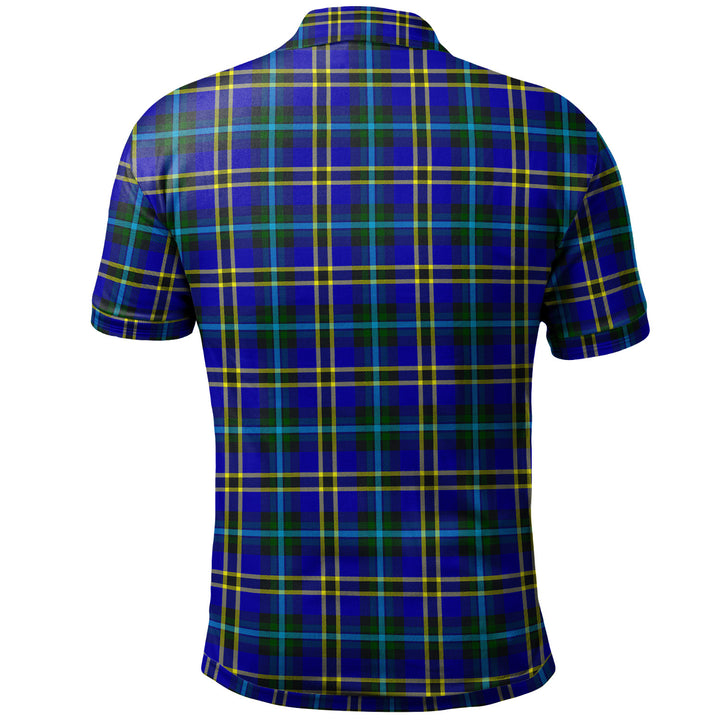 Scottish Weir Modern Clan Tartan Polo Shirt Back Side Tartan Plaid