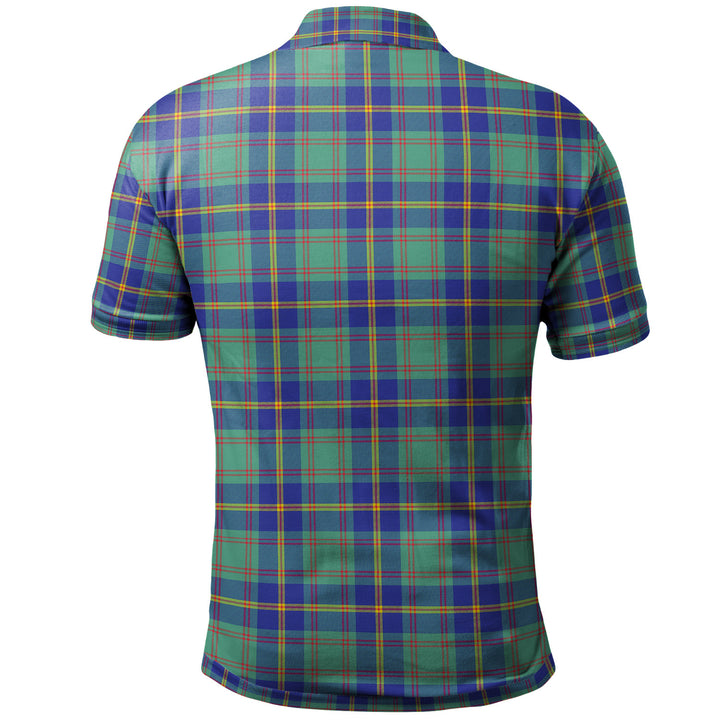 Scottish US Marine Clan Tartan Polo Shirt Back Side Tartan Plaid