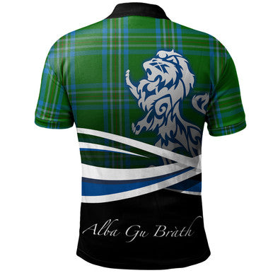 Scottish Annapolis Valley Clan Tartan Polo Shirt - Scotland Lion Back Side Tartan Plaid