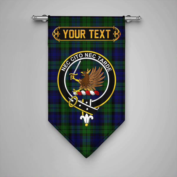 Scottish Bannatyne Clan Crest Tartan Gonfalon Custom Personalized Tartan Plaid