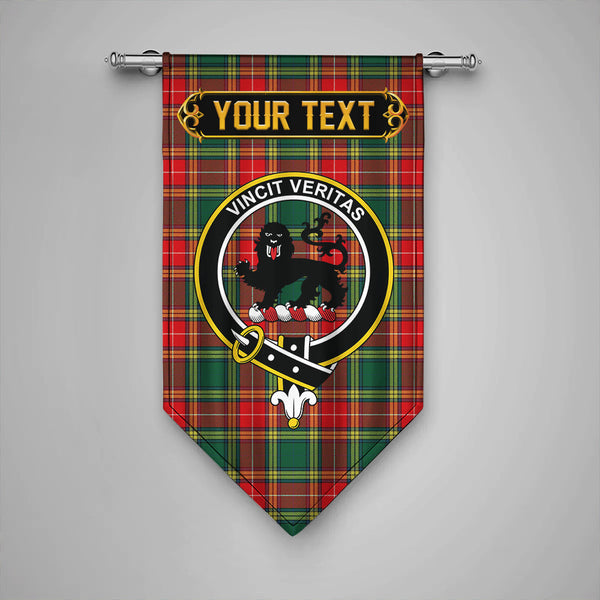 Scottish Baxter Modern Clan Crest Tartan Gonfalon Custom Personalized Tartan Plaid