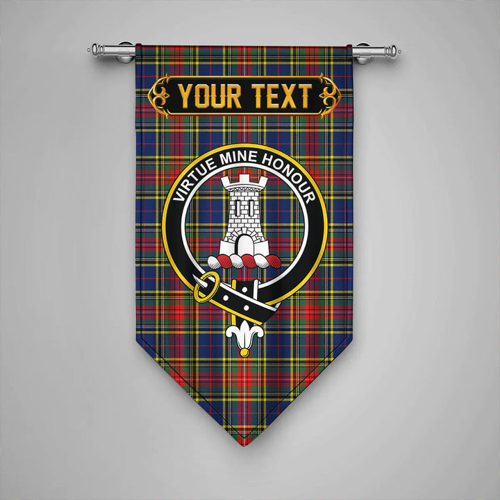 Scottish Beaton Modern Clan Crest Tartan Gonfalon Custom Personalized Tartan Plaid