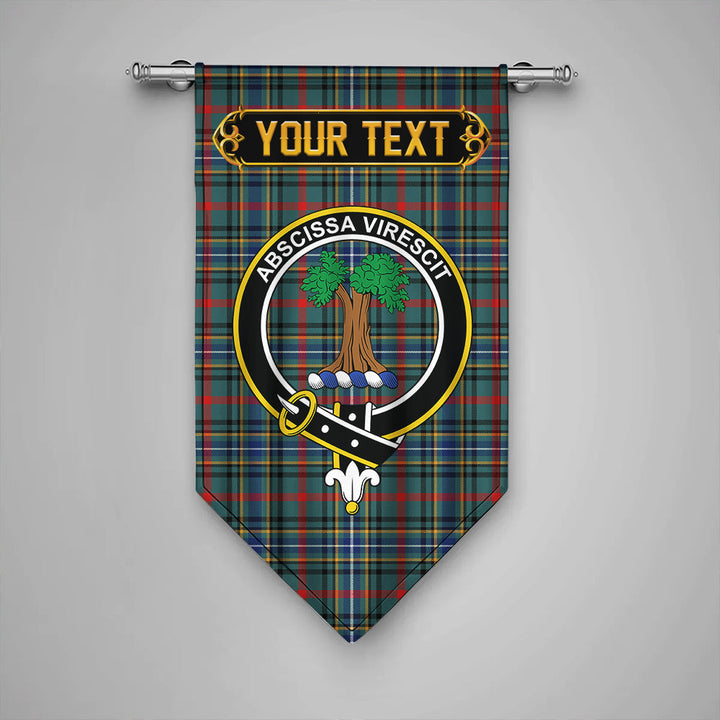Scottish Bisset Modern Clan Crest Tartan Gonfalon Custom Personalized Tartan Plaid