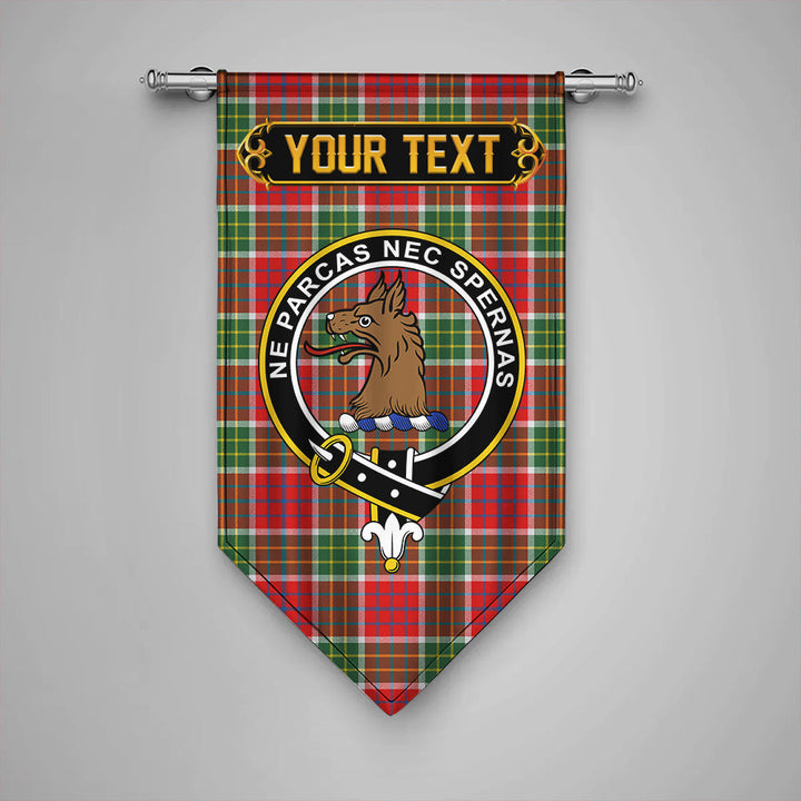Scottish Blackie Modern Clan Crest Tartan Gonfalon Custom Personalized Tartan Plaid