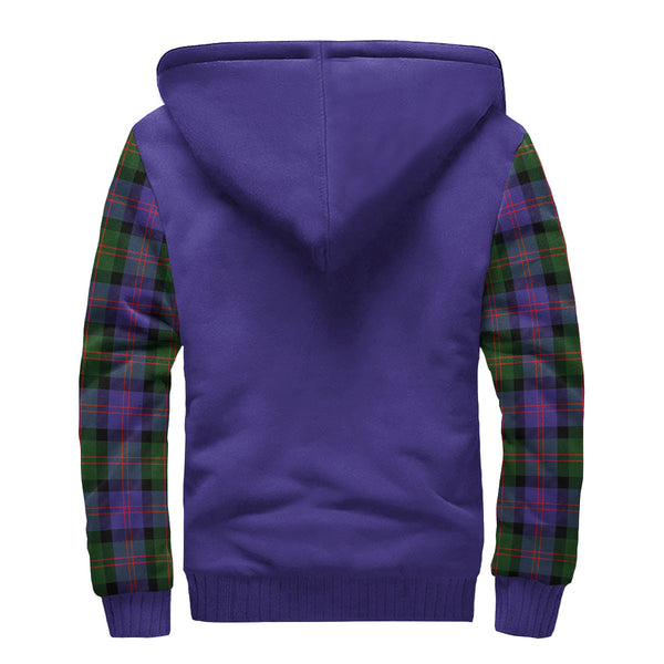 Scottish Blair Clan Crest Tartan Plaid Sleeve Sherpa Hoodie