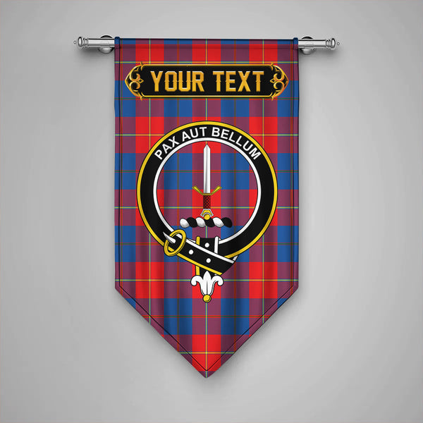 Scottish Blane Clan Crest Tartan Gonfalon Custom Personalized Tartan Plaid