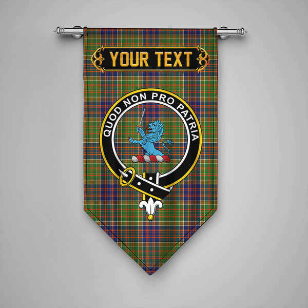Scottish Bowie Modern Clan Crest Tartan Gonfalon Custom Personalized Tartan Plaid