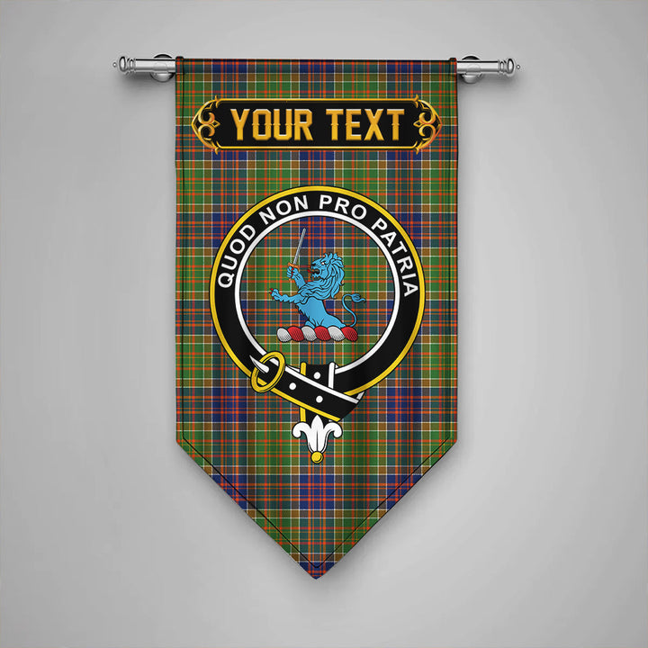 Scottish Bowie Modern Clan Crest Tartan Gonfalon Custom Personalized Tartan Plaid