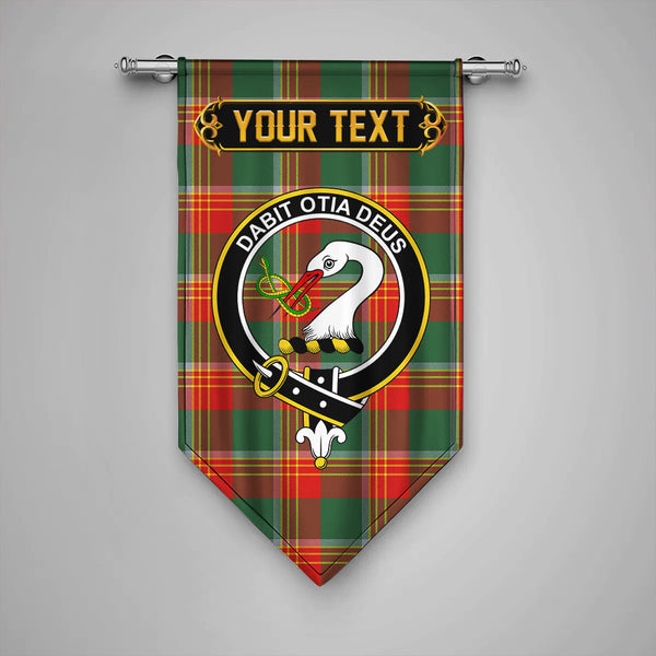 Scottish Brisbane Modern Clan Crest Tartan Gonfalon Custom Personalized Tartan Plaid