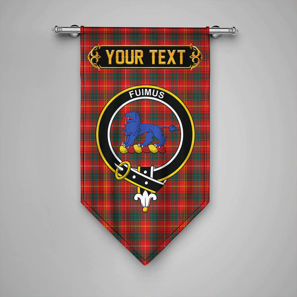 Scottish Bruce Modern Clan Crest Tartan Gonfalon Custom Personalized Tartan Plaid