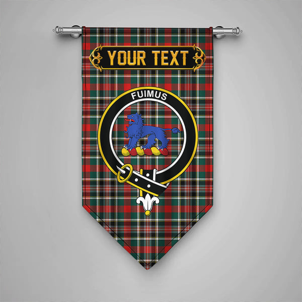 Scottish Bruce of Kinnaird Modern Clan Crest Tartan Gonfalon Custom Personalized Tartan Plaid