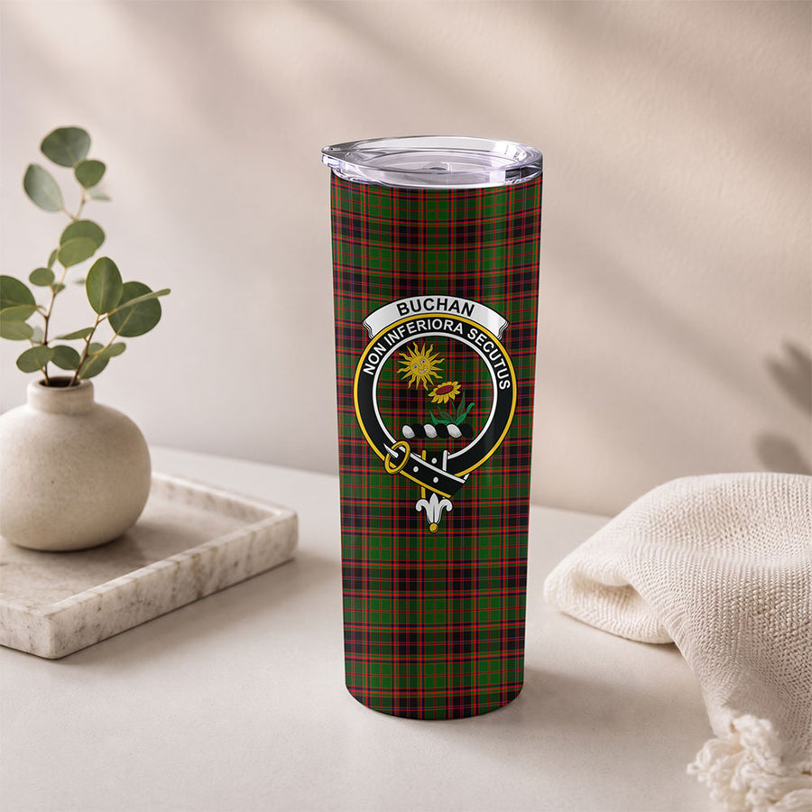Scottish Buchan Modern Clan Badge Tartan Skinny Tumbler