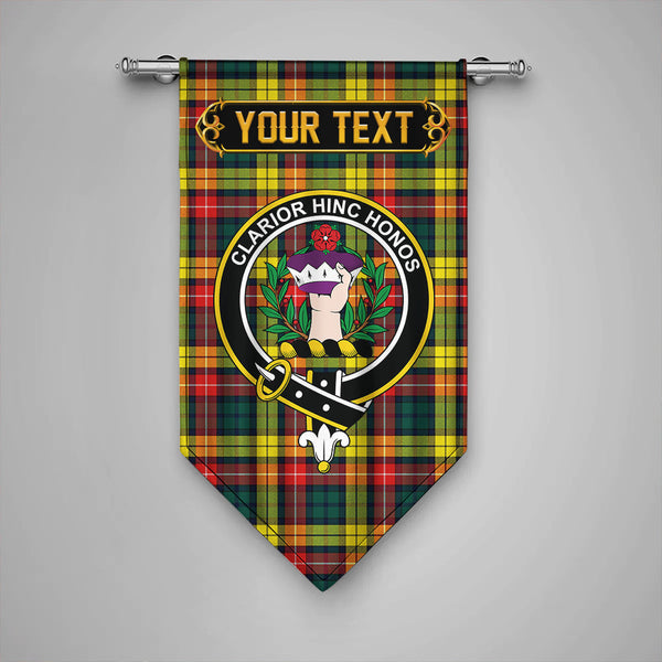 Scottish Buchanan Modern Clan Crest Tartan Gonfalon Custom Personalized Tartan Plaid