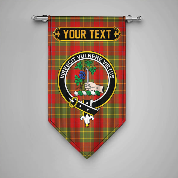 Scottish Burnett of Powis Modern Clan Crest Tartan Gonfalon Custom Personalized Tartan Plaid
