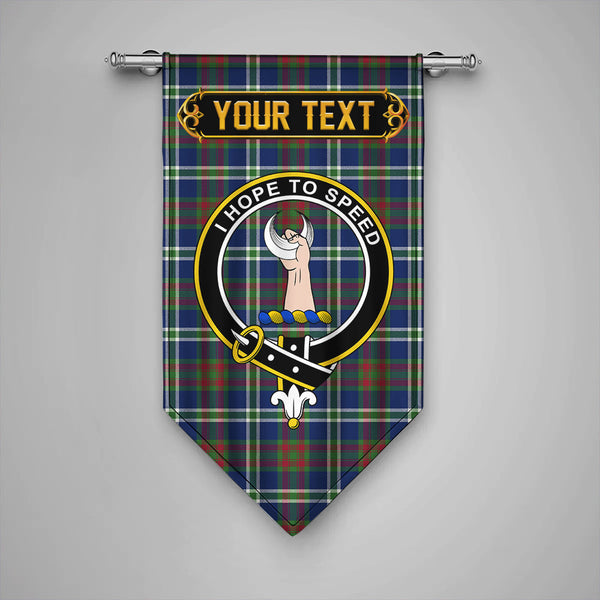 Scottish Cathcart Modern Clan Crest Tartan Gonfalon Custom Personalized Tartan Plaid
