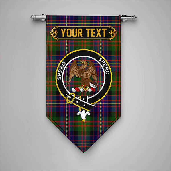 Scottish Chalmers Modern Clan Crest Tartan Gonfalon Custom Personalized Tartan Plaid