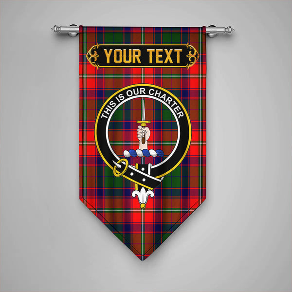 Scottish Charteris District Clan Crest Tartan Gonfalon Custom Personalized Tartan Plaid