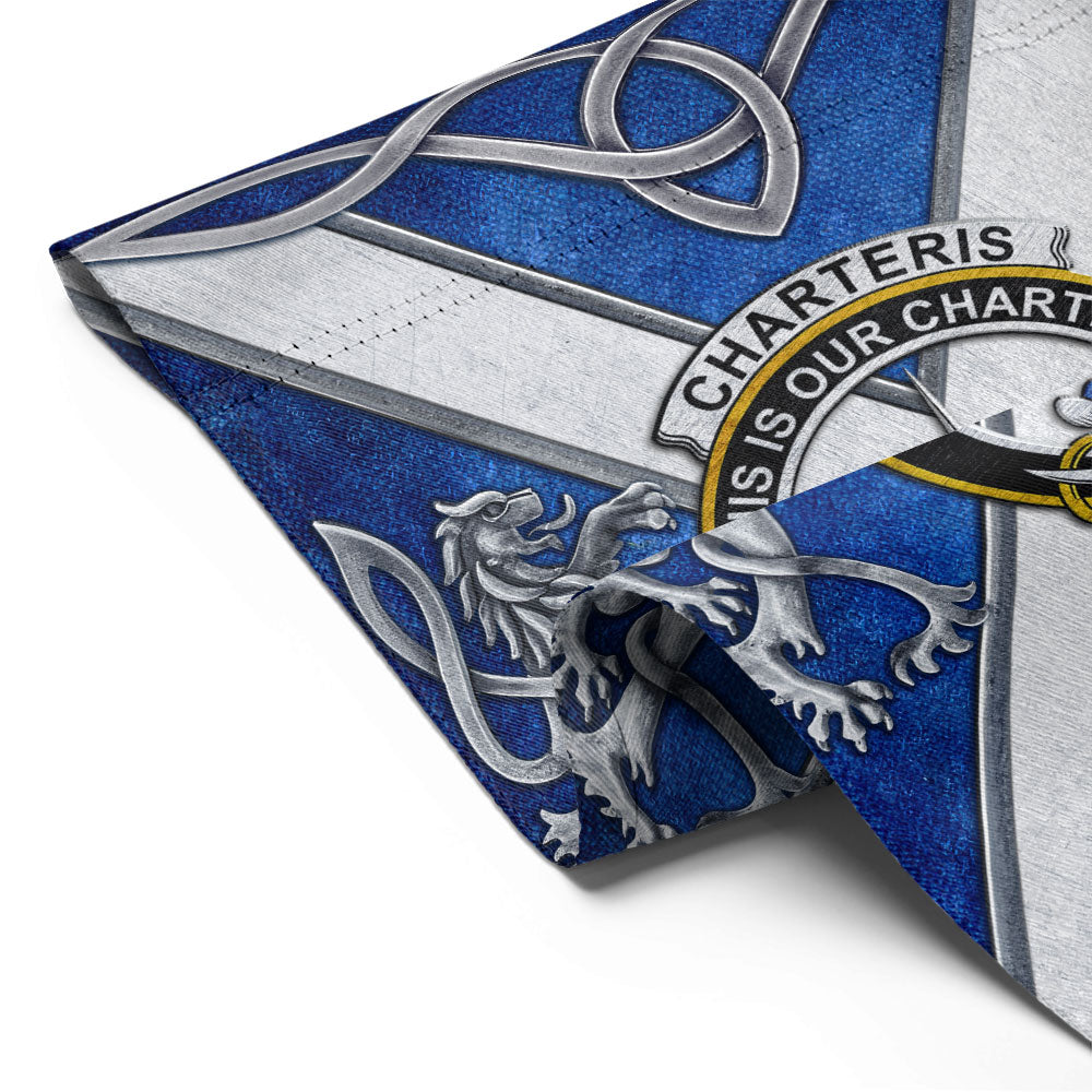 Scottish Charteris (Earl of Wemyss) Clan Badge Garden Flag Silver ...