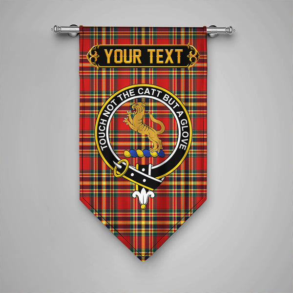 Scottish Chattan Modern Clan Crest Tartan Gonfalon Custom Personalized Tartan Plaid