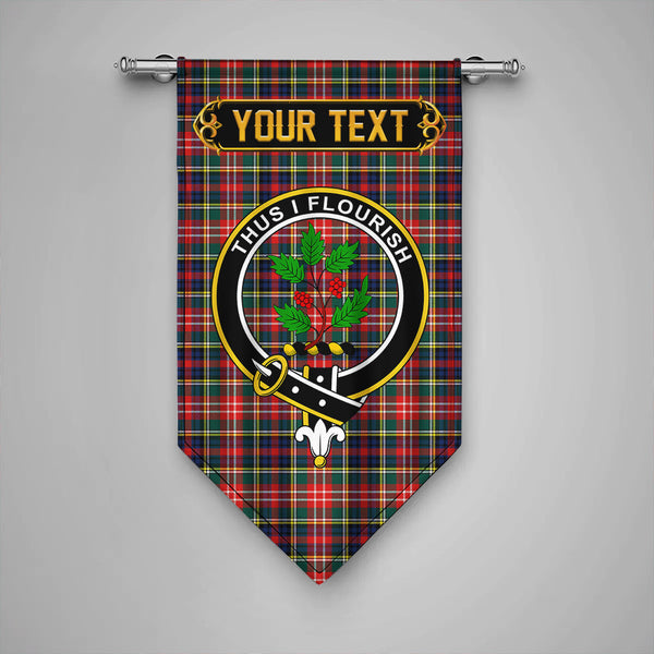 Scottish Christie Modern Clan Crest Tartan Gonfalon Custom Personalized Tartan Plaid