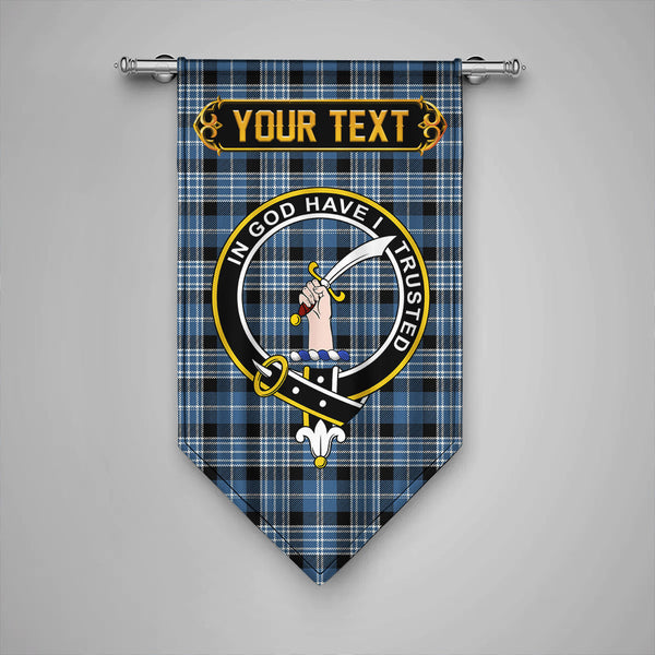 Scottish Clark Modern Clan Crest Tartan Gonfalon Custom Personalized Tartan Plaid