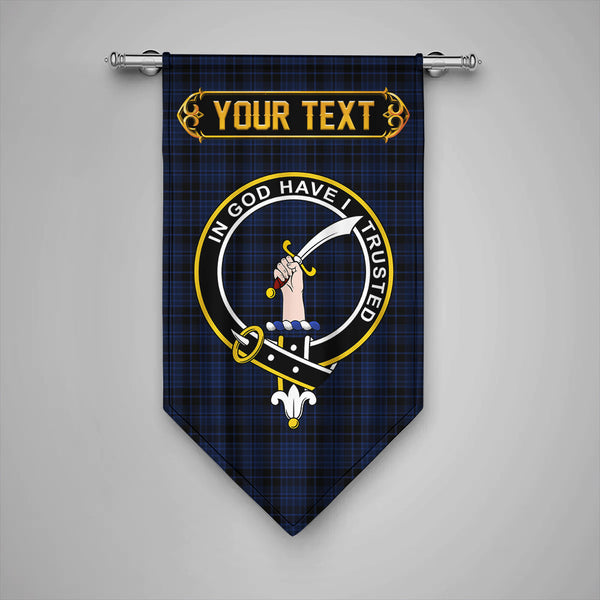Scottish Clark (Clergy) Modern Clan Crest Tartan Gonfalon Custom Personalized Tartan Plaid