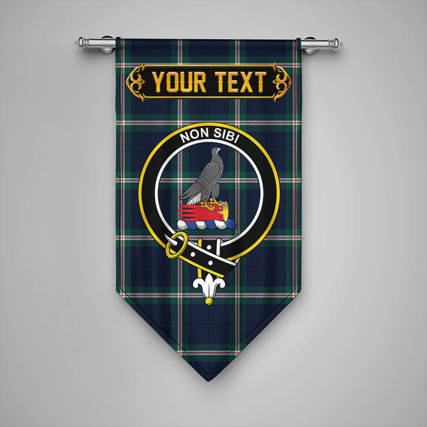 Scottish Cleland Modern Clan Crest Tartan Gonfalon Custom Personalized Tartan Plaid