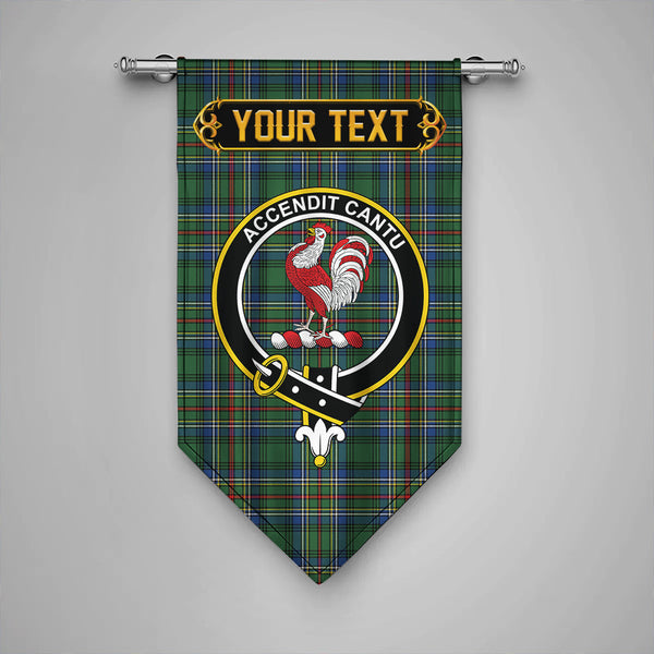 Scottish Cockburn (Coburn) Modern Clan Crest Tartan Gonfalon Custom Personalized Tartan Plaid