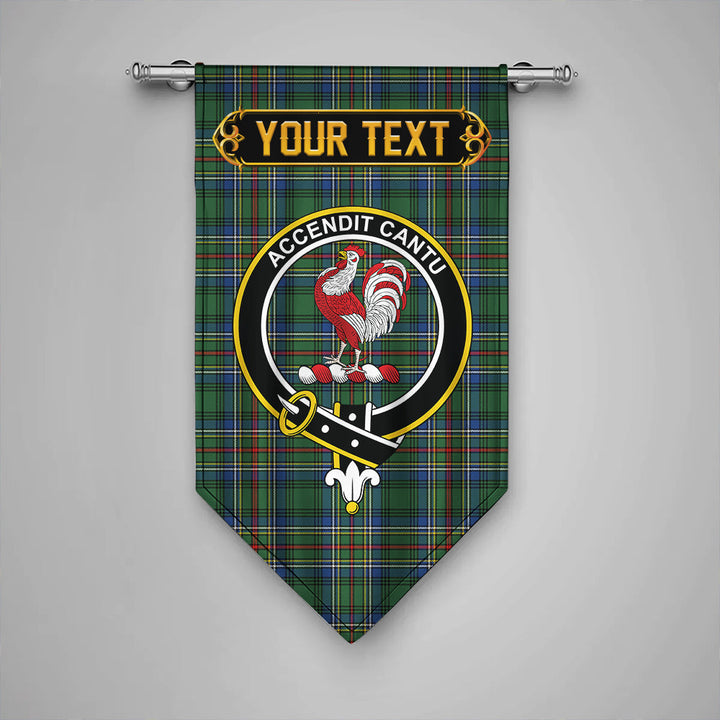 Scottish Cockburn (Coburn) Modern Clan Crest Tartan Gonfalon Custom Personalized Tartan Plaid