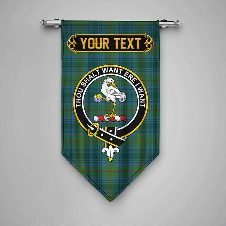 Scottish Cranston Modern Clan Crest Tartan Gonfalon Custom Personalized Tartan Plaid