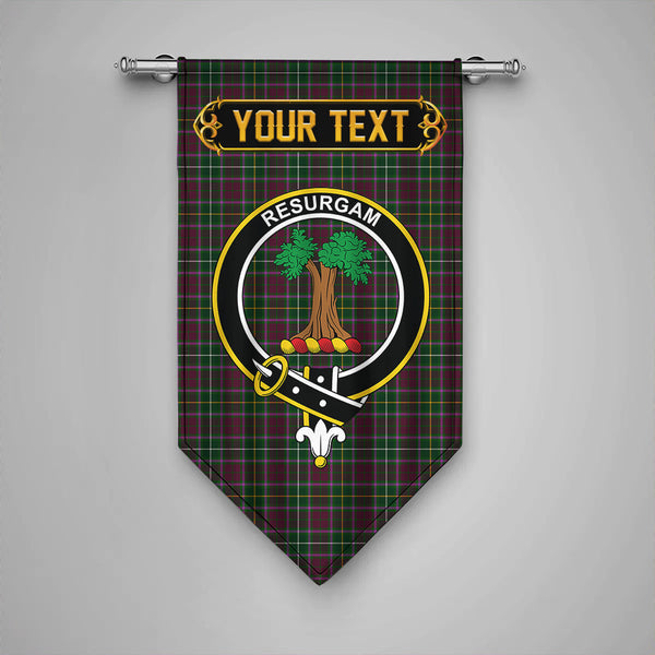 Scottish Crosbie Clan Crest Tartan Gonfalon Custom Personalized Tartan Plaid