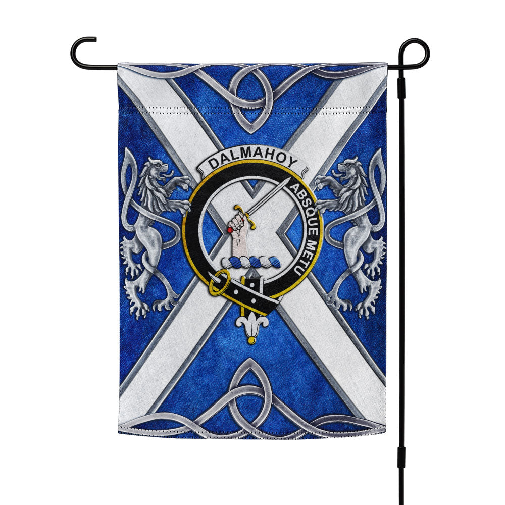 Scottish Dalmahoy Clan Badge Garden Flag Silver Rampant Lion Emblem ...