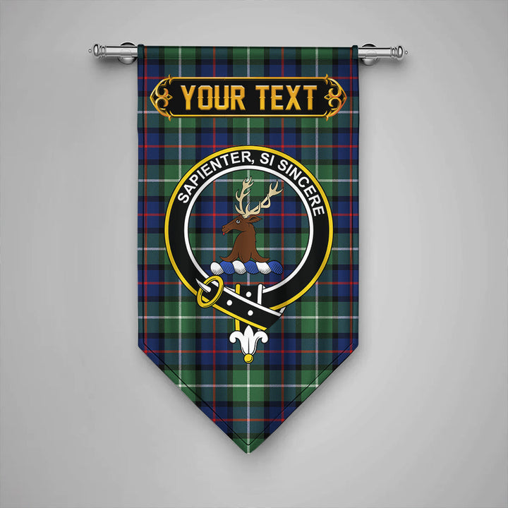 Scottish Davidson of Tulloch Modern Clan Crest Tartan Gonfalon Custom Personalized Tartan Plaid